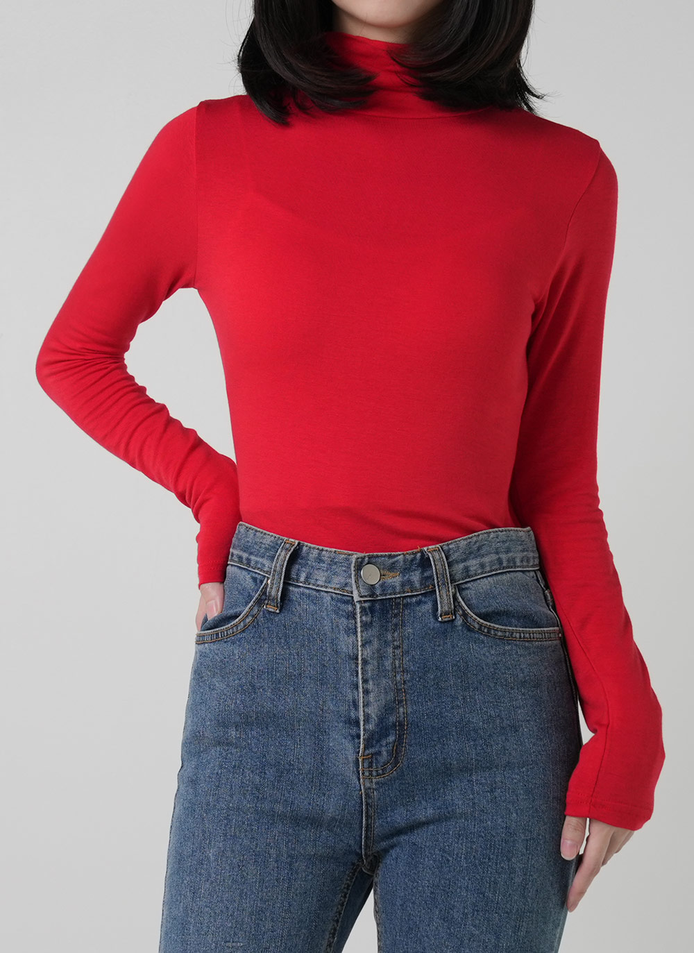 タートルネックスリムTシャツ | DHOLIC | 詳細画像5