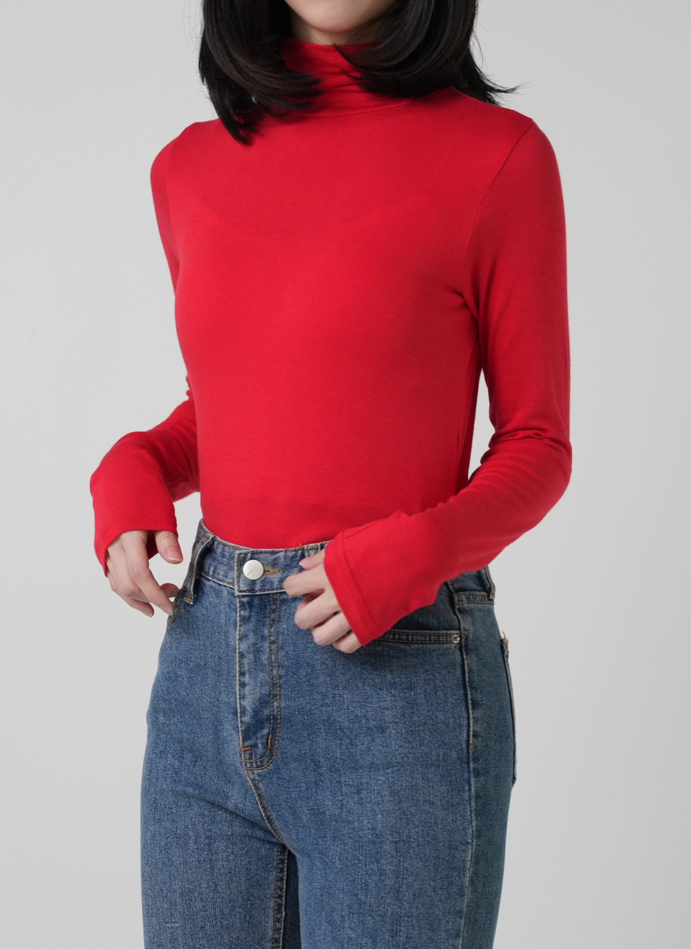 タートルネックスリムTシャツ | DHOLIC | 詳細画像6