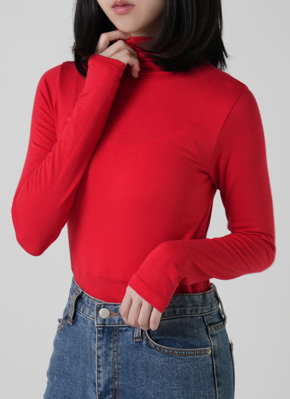 タートルネックスリムTシャツ | DHOLIC | 詳細画像7