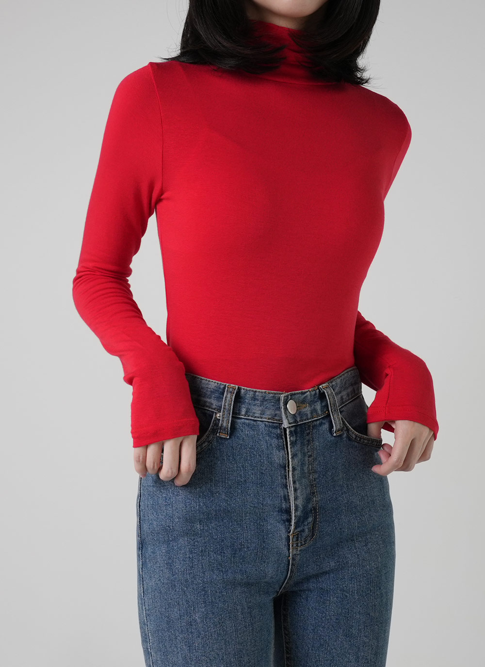 タートルネックスリムTシャツ | DHOLIC | 詳細画像8