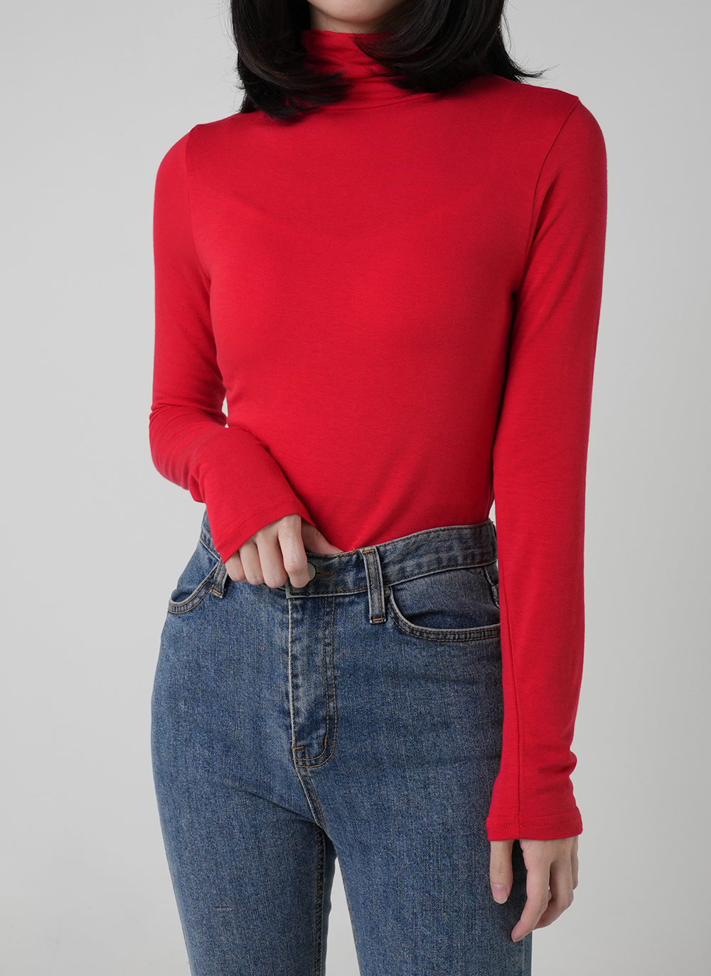 タートルネックスリムTシャツ | DHOLIC | 詳細画像9