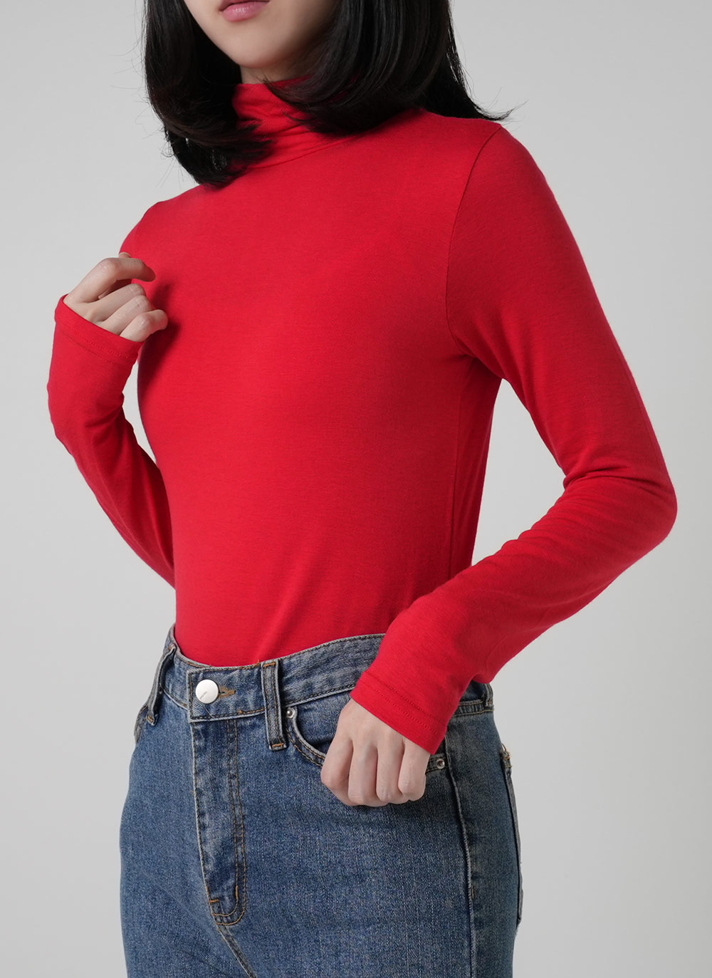 タートルネックスリムTシャツ | DHOLIC | 詳細画像10