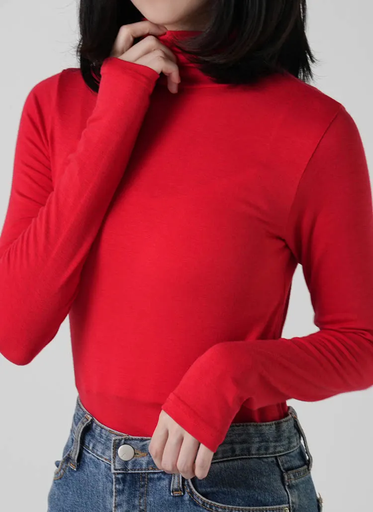 タートルネックスリムTシャツ | DHOLIC | 詳細画像1