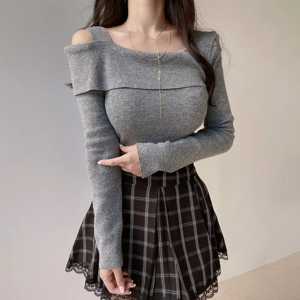 レースヘムチェックプリーツスカート | mirangmirang | 詳細画像15