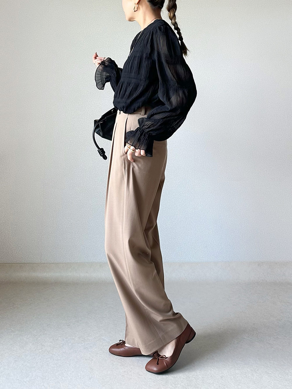 袖ギャザーリンクルブラウス | 詳細画像6