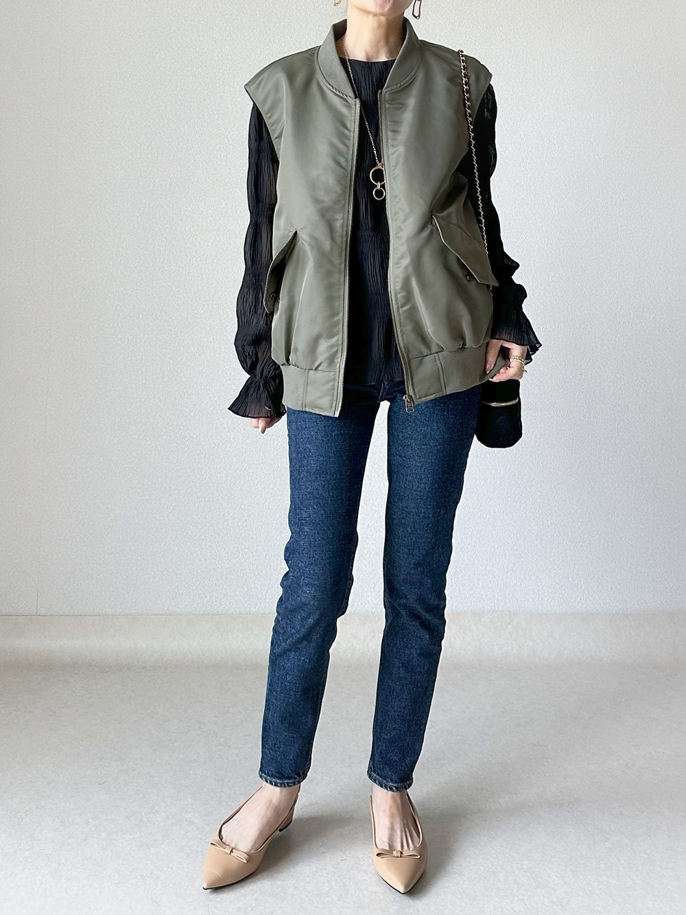 袖ギャザーリンクルブラウス | 詳細画像12