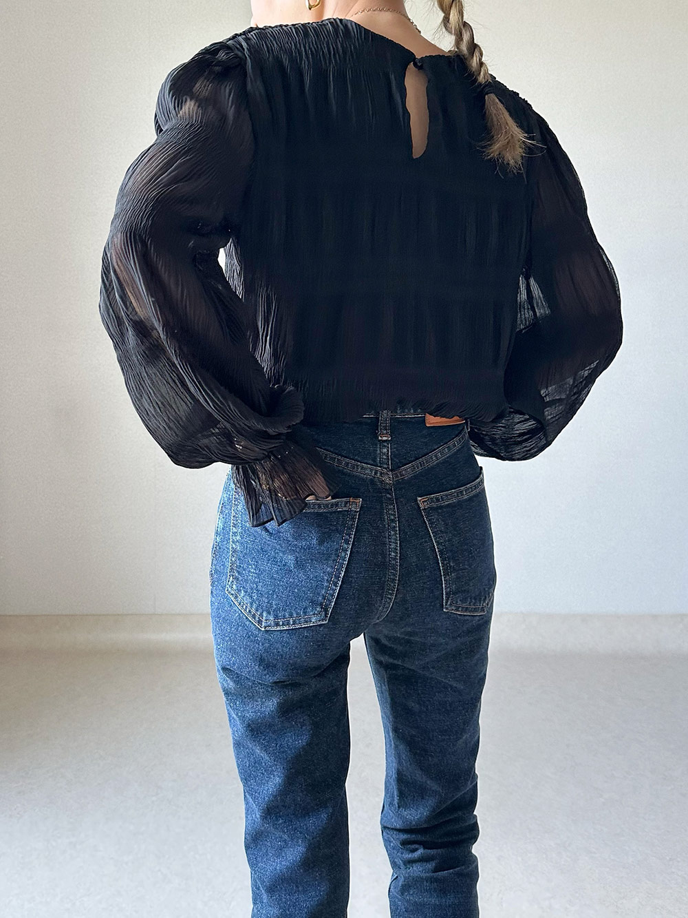 袖ギャザーリンクルブラウス | 詳細画像14