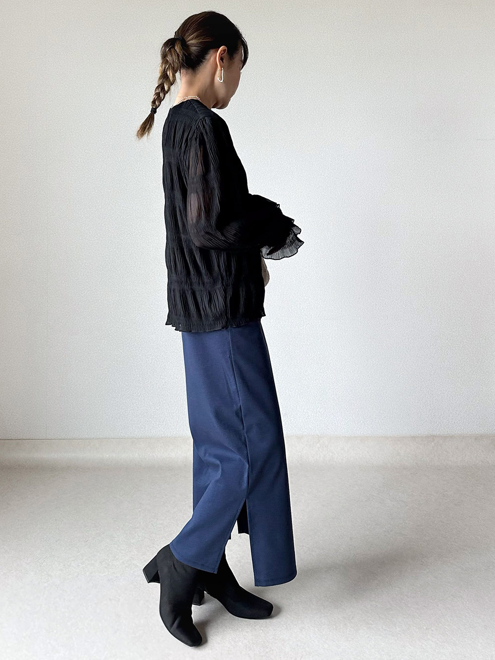 袖ギャザーリンクルブラウス | 詳細画像16