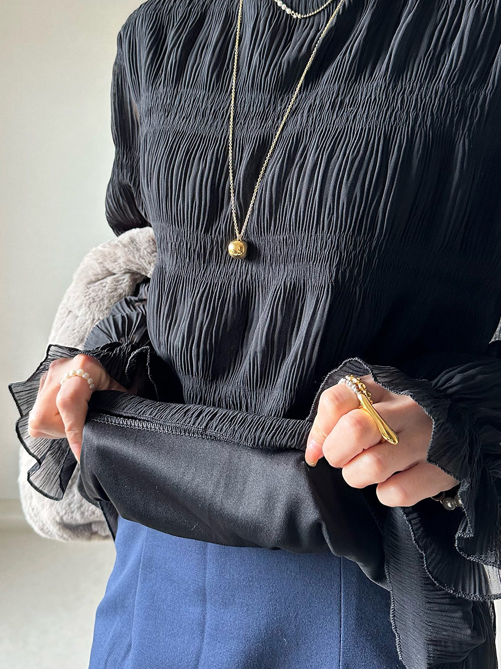 袖ギャザーリンクルブラウス | 詳細画像20