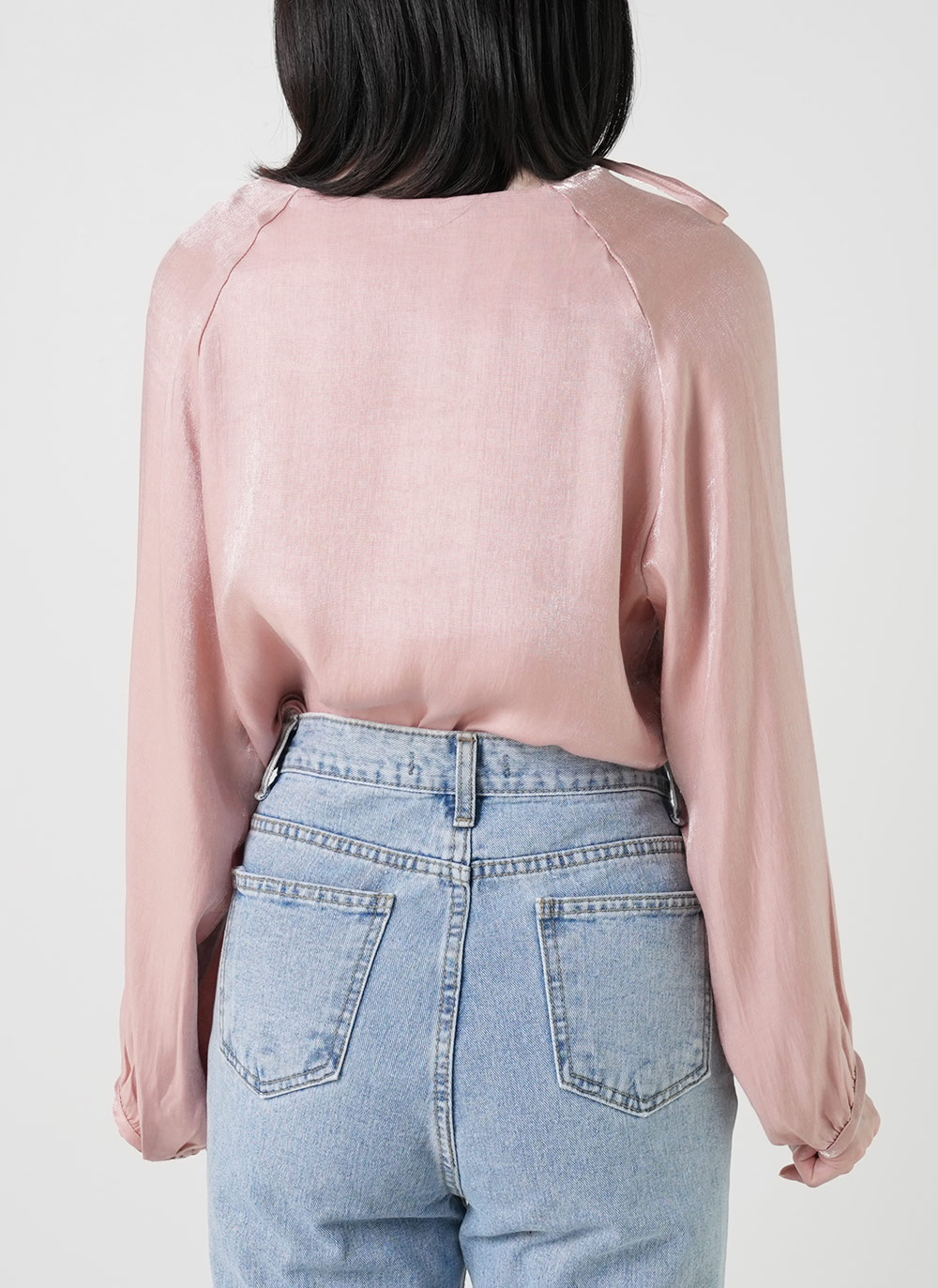 ラグランスリットリボンブラウス | DHOLIC | 詳細画像9