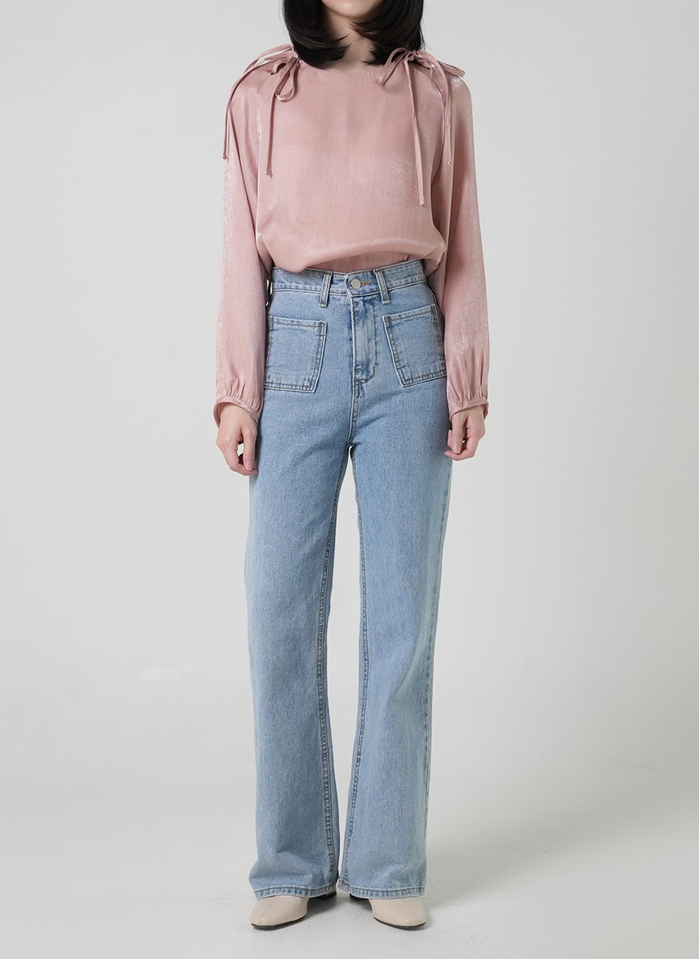 ラグランスリットリボンブラウス | DHOLIC | 詳細画像2