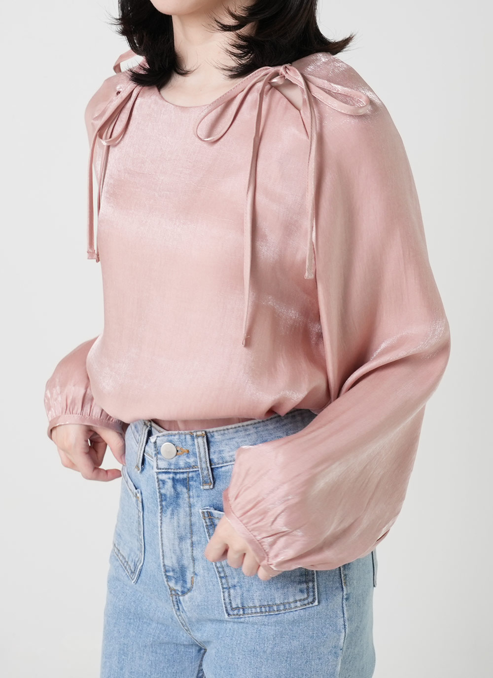 ラグランスリットリボンブラウス | DHOLIC | 詳細画像6