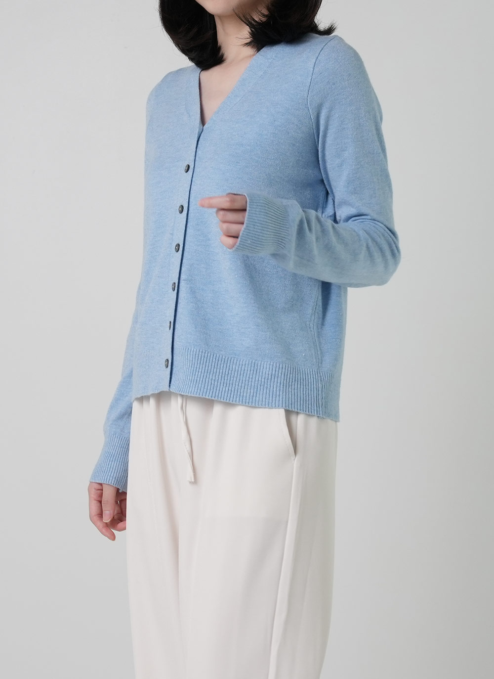 Vネックボタンニットカーディガン | DHOLIC | 詳細画像5