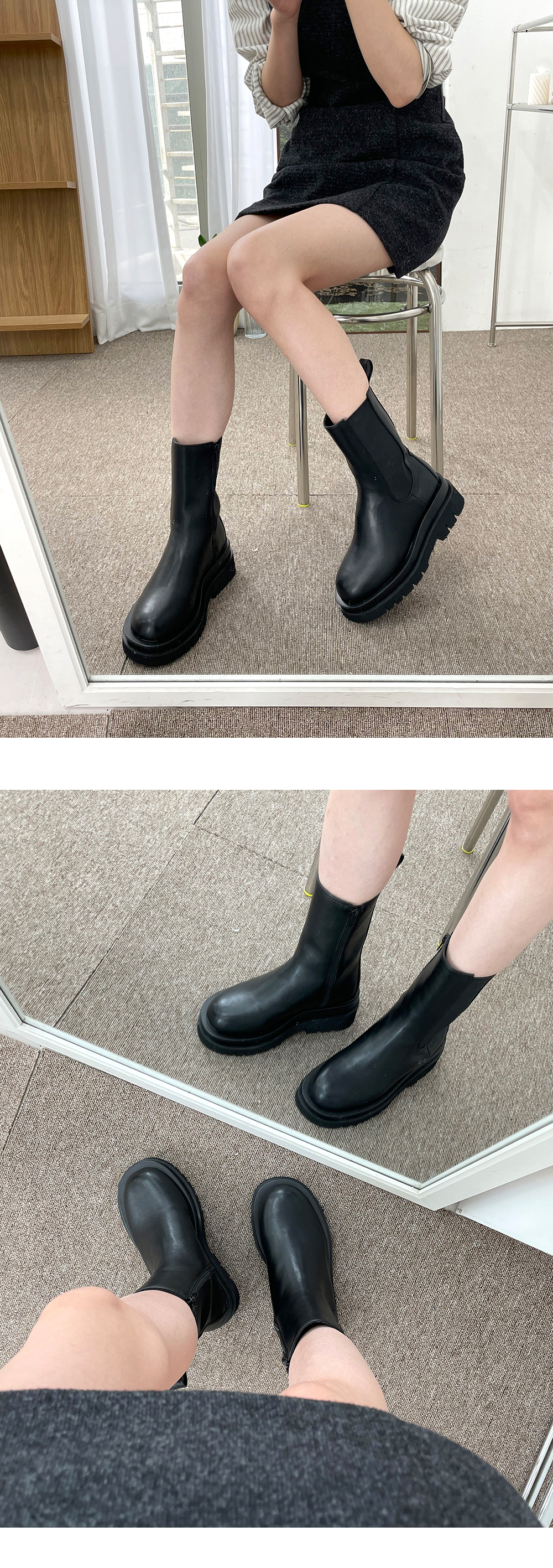 レザー調サイドゴアブーツ | 詳細画像3