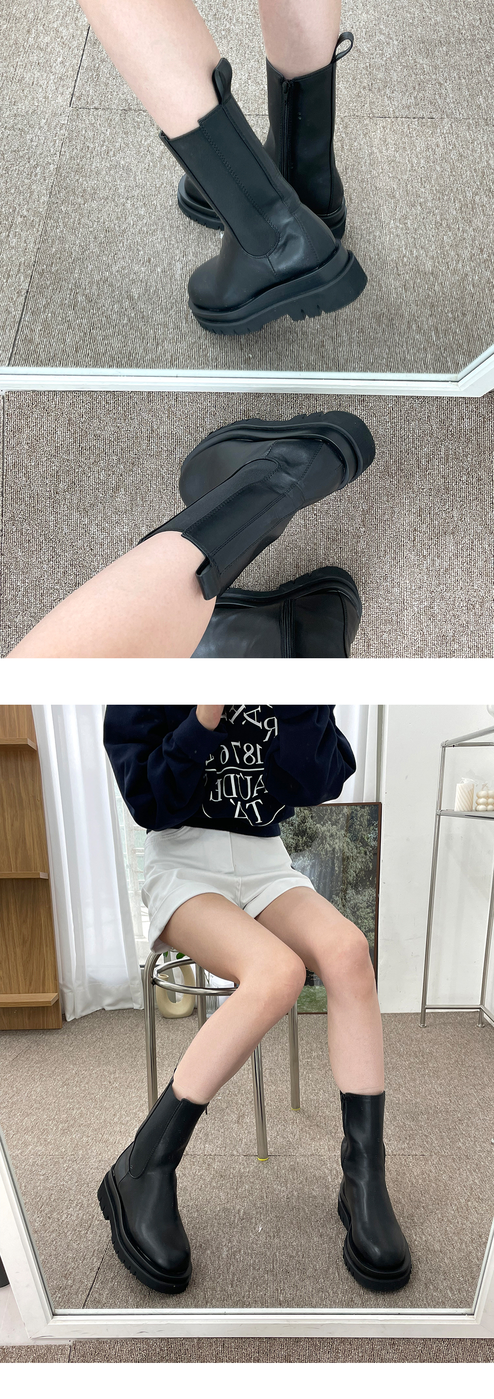 レザー調サイドゴアブーツ | 詳細画像4