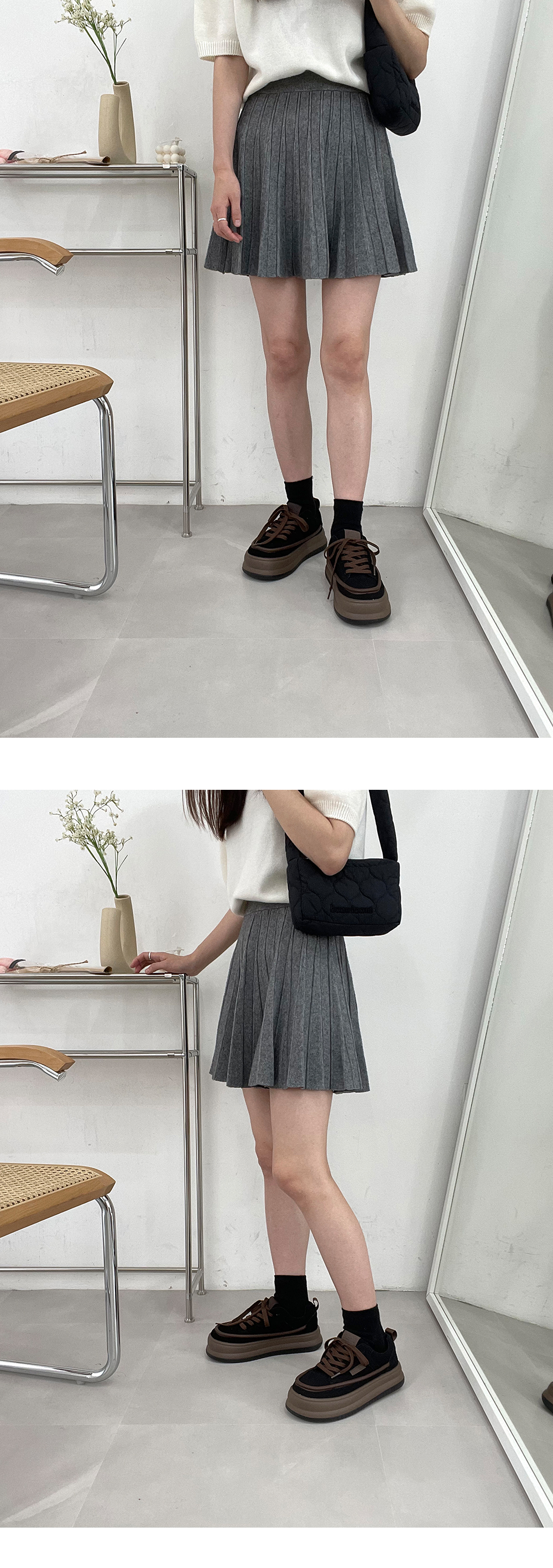 フェイクスエードミックス厚底スニーカー | 詳細画像4