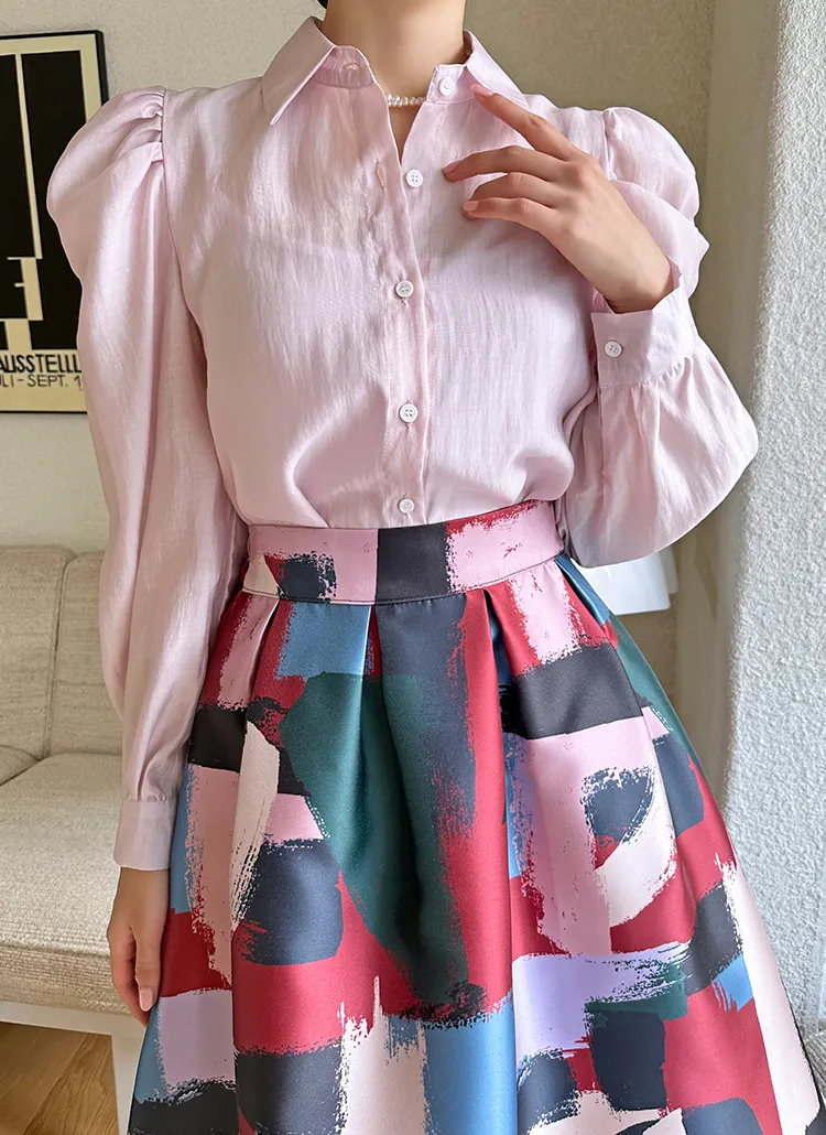 グロッシーパフブラウス | binsholic | 詳細画像1