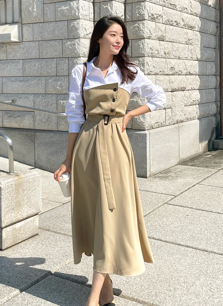 ドッキングトレンチワンピース | レディースファッション通販 - DHOLIC 