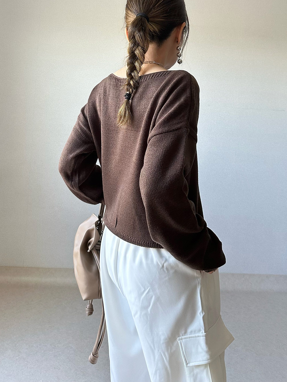 ボートネックシンプルニット | 詳細画像4