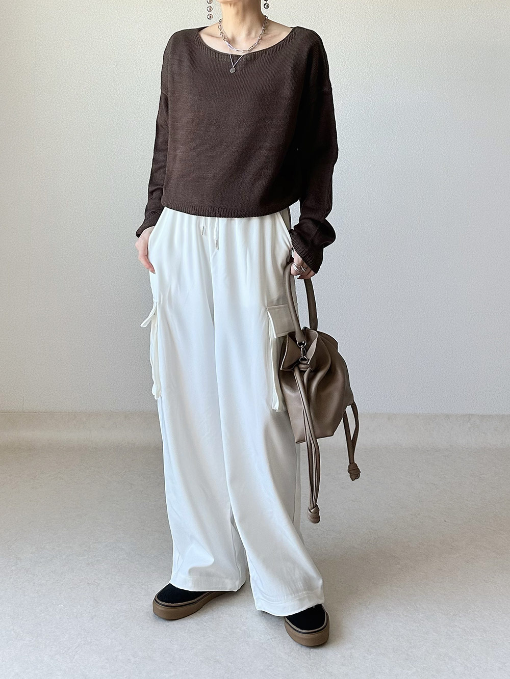 ボートネックシンプルニット | 詳細画像5