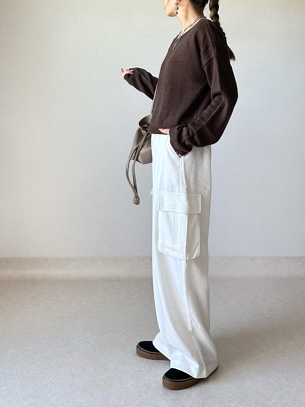 ボートネックシンプルニット | 詳細画像6