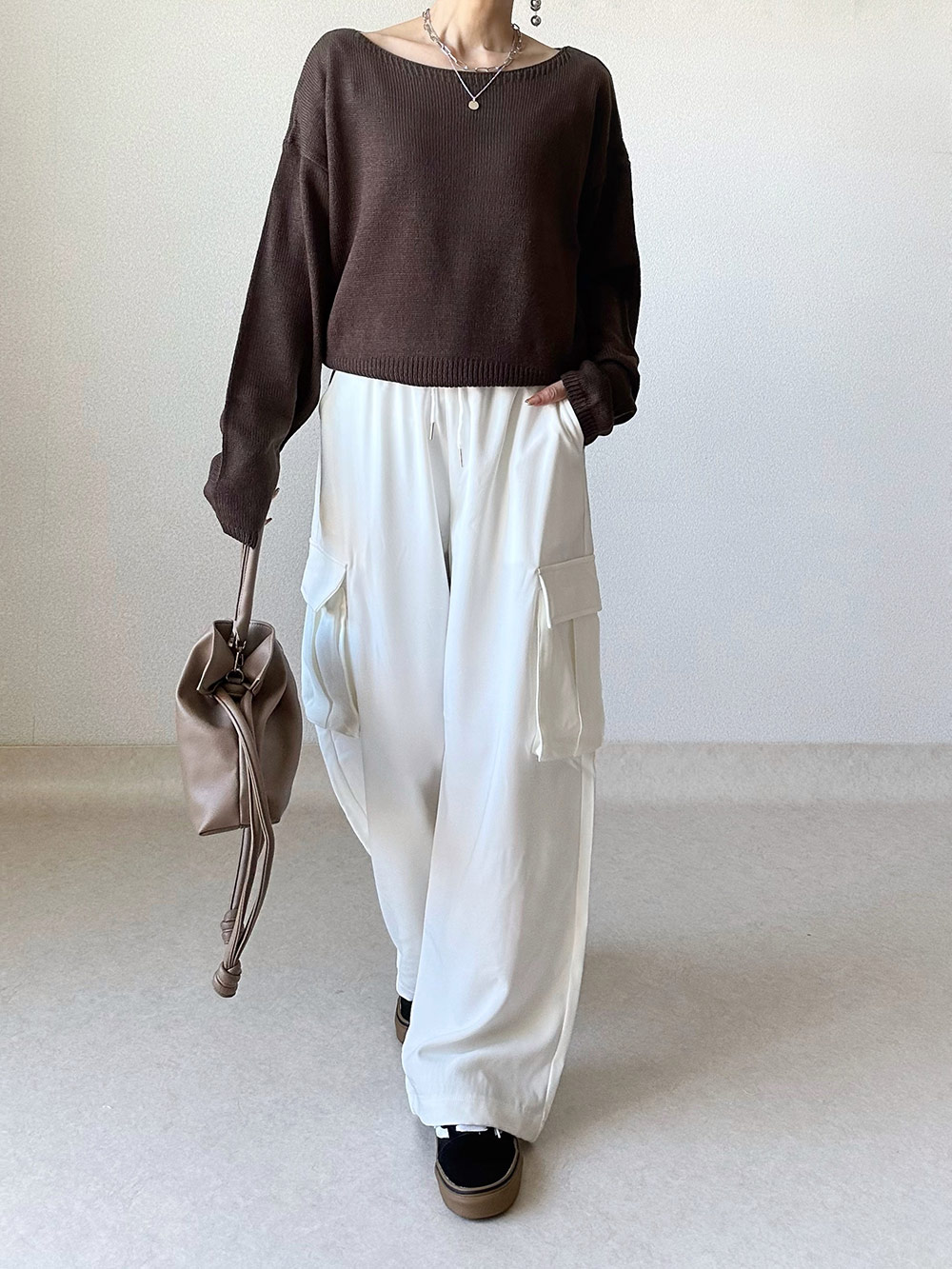 ボートネックシンプルニット | 詳細画像7