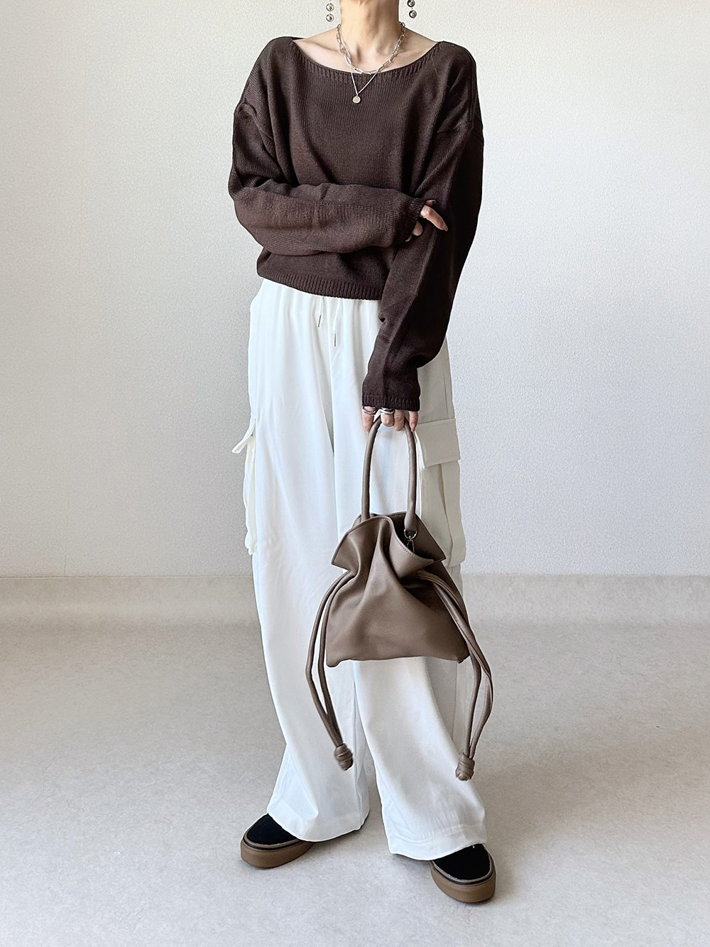 ボートネックシンプルニット | 詳細画像8