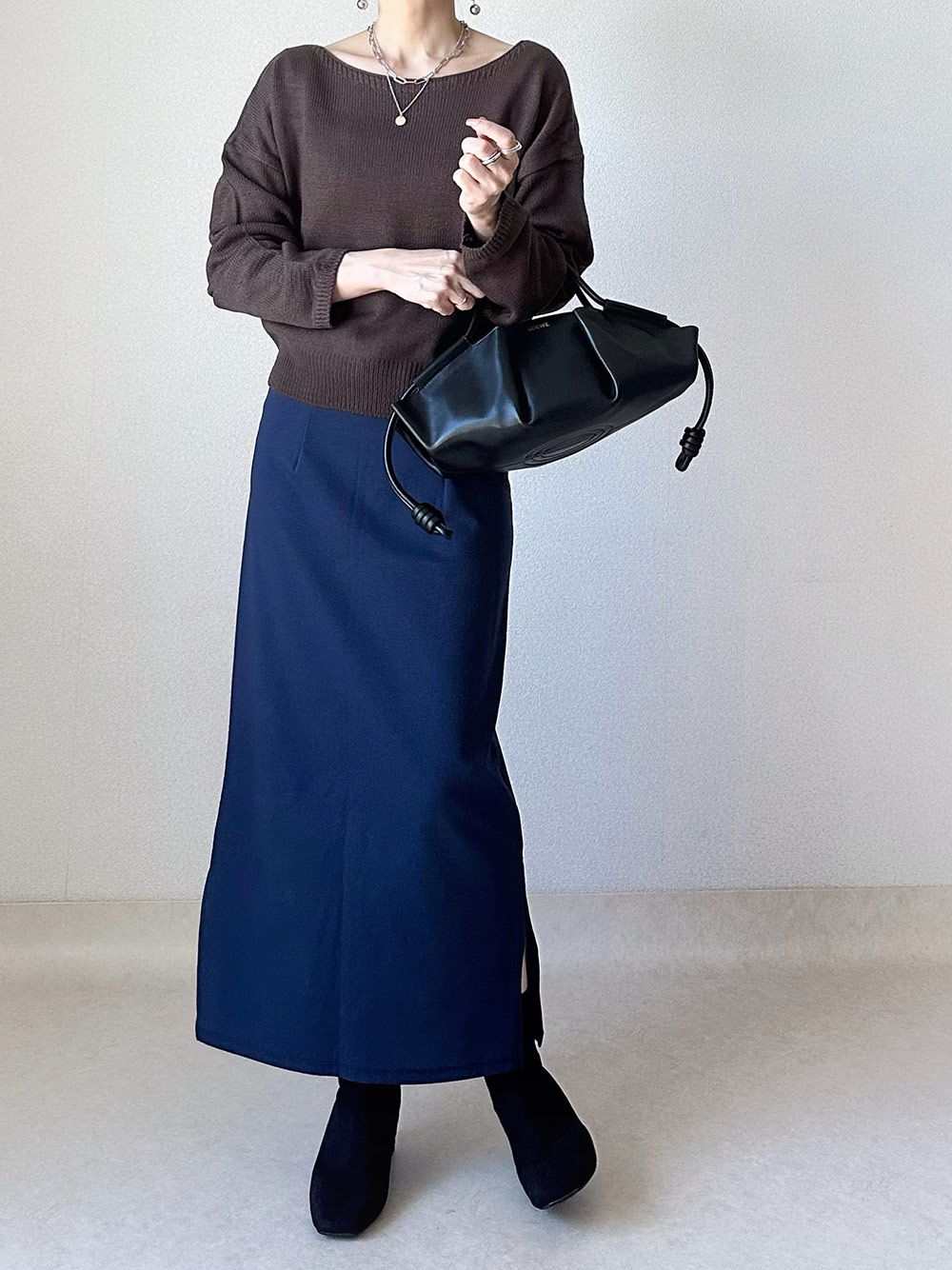 ボートネックシンプルニット | 詳細画像9