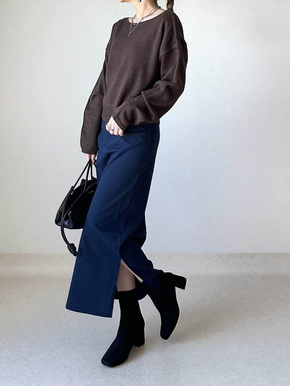 ボートネックシンプルニット | 詳細画像10