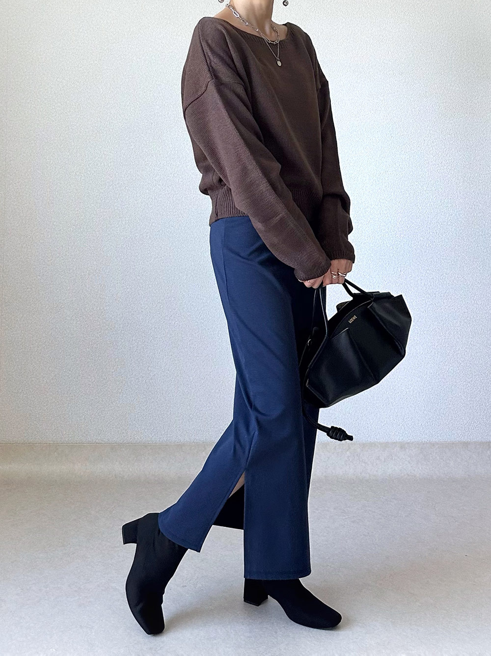 ボートネックシンプルニット | 詳細画像11