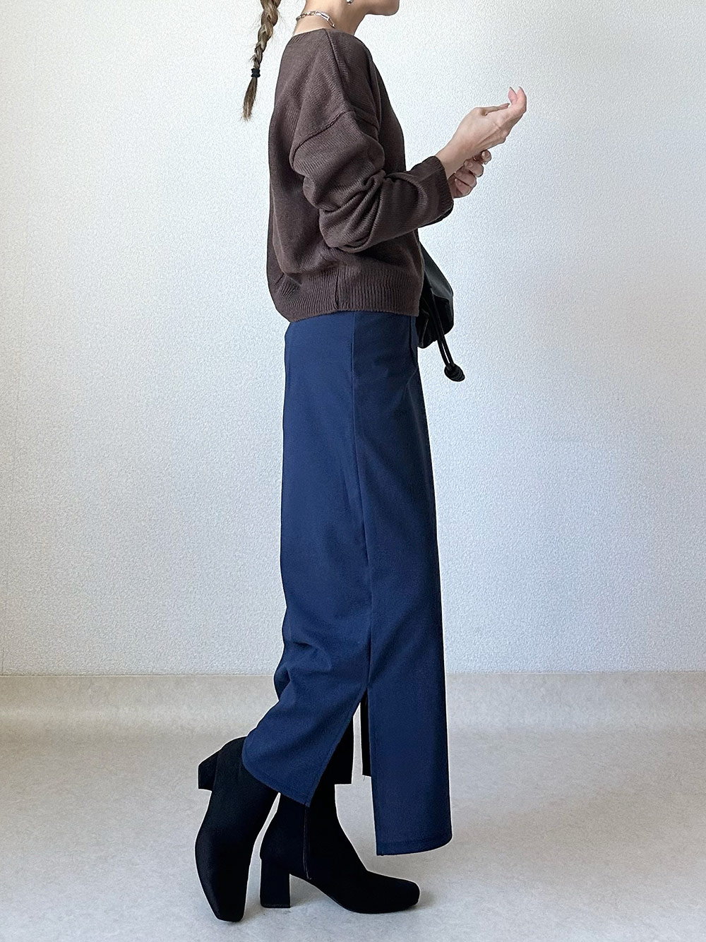 ボートネックシンプルニット | 詳細画像12