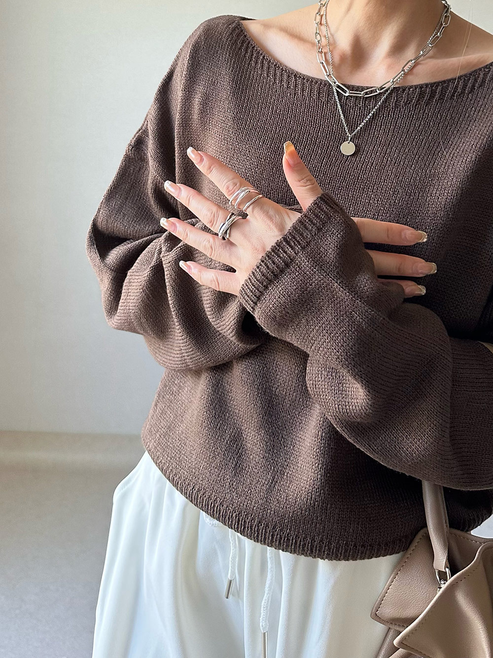 ボートネックシンプルニット | 詳細画像16