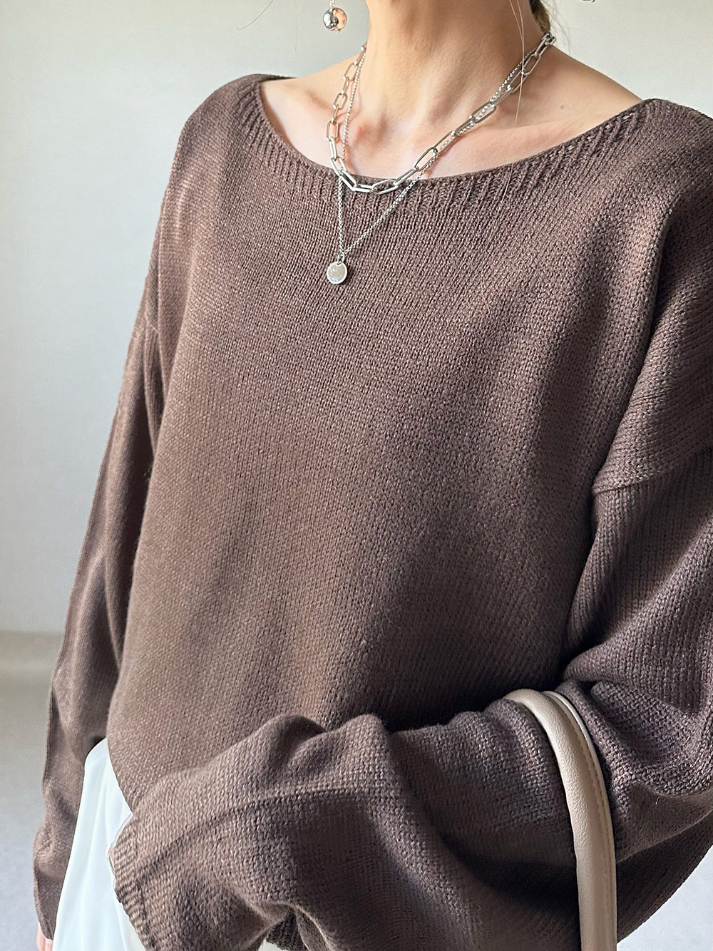 ボートネックシンプルニット | 詳細画像17