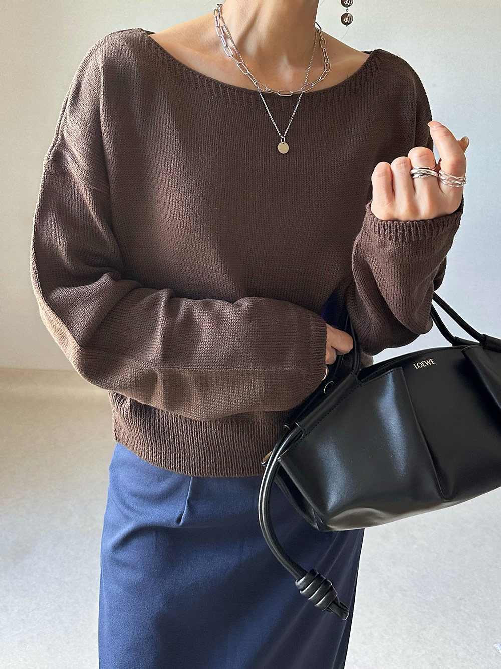 ボートネックシンプルニット | 詳細画像19