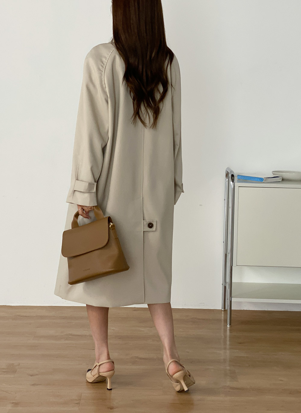 バックスリットシングルトレンチコート | レディースファッション通販