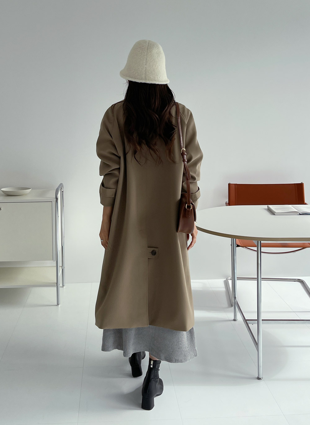 バックスリットシングルトレンチコート | レディースファッション通販