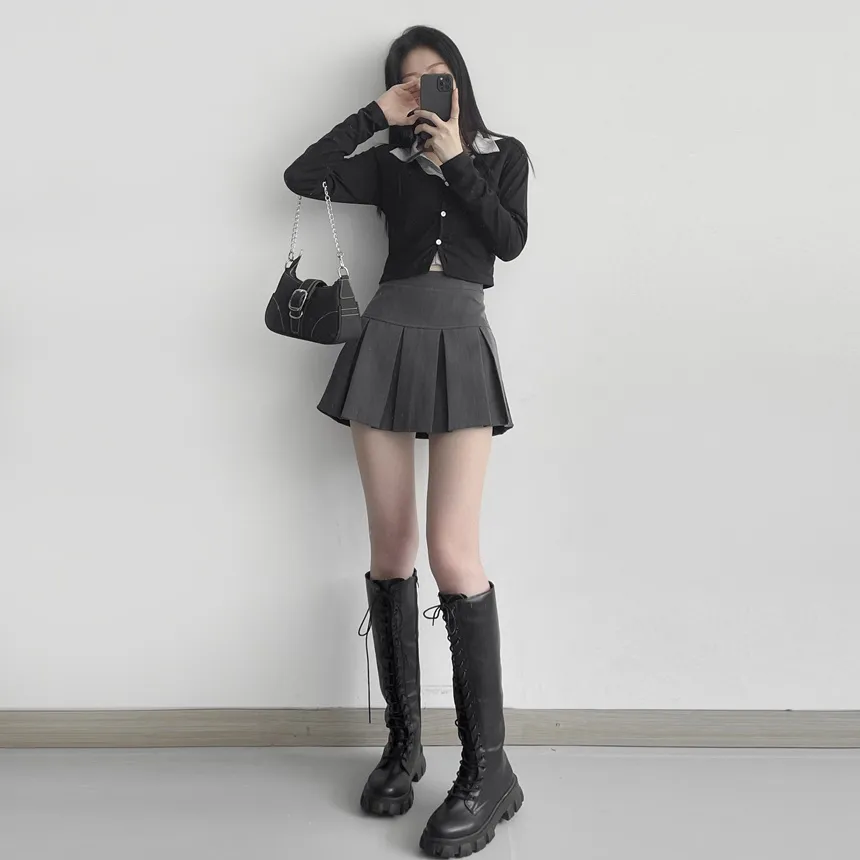 カーディガンレイヤードカラー長袖Tシャツ | lilisense | 詳細画像16