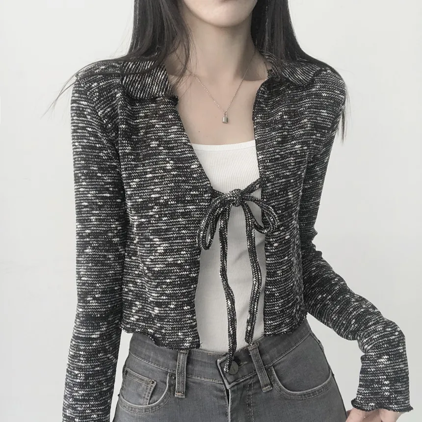 カラーネックリボンボカシカーディガン | lilisense | 詳細画像5