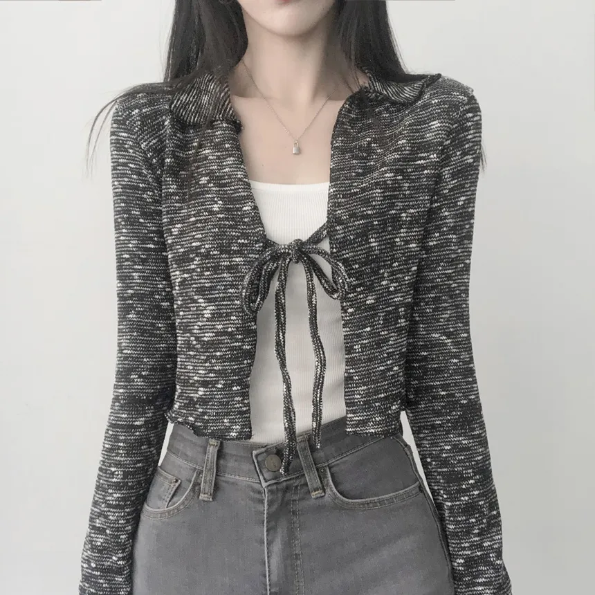 カラーネックリボンボカシカーディガン | lilisense | 詳細画像6