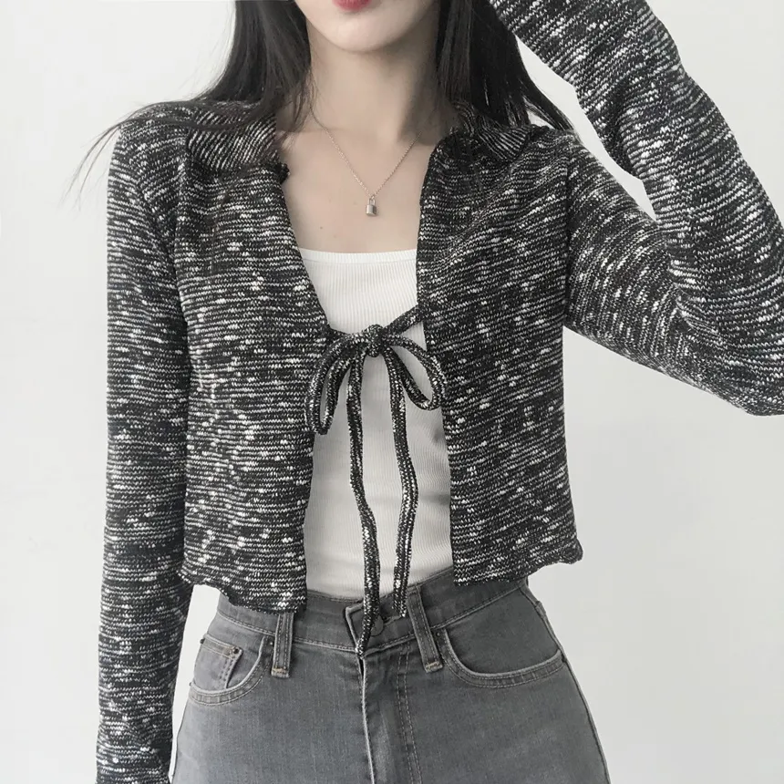 カラーネックリボンボカシカーディガン | lilisense | 詳細画像7