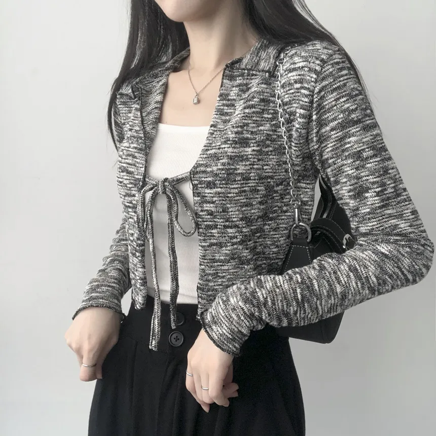 カラーネックリボンボカシカーディガン | lilisense | 詳細画像9