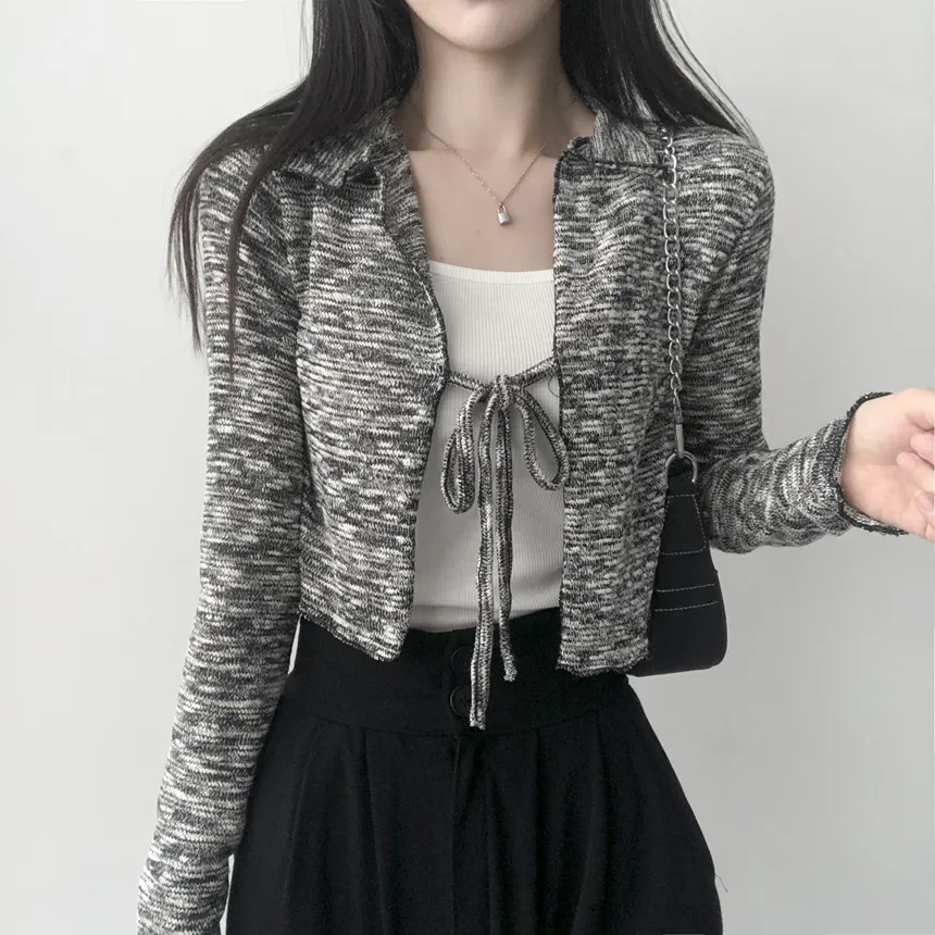 カラーネックリボンボカシカーディガン | lilisense | 詳細画像10