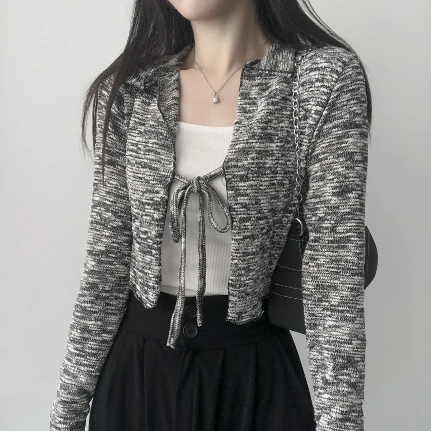 カラーネックリボンボカシカーディガン | lilisense | 詳細画像11