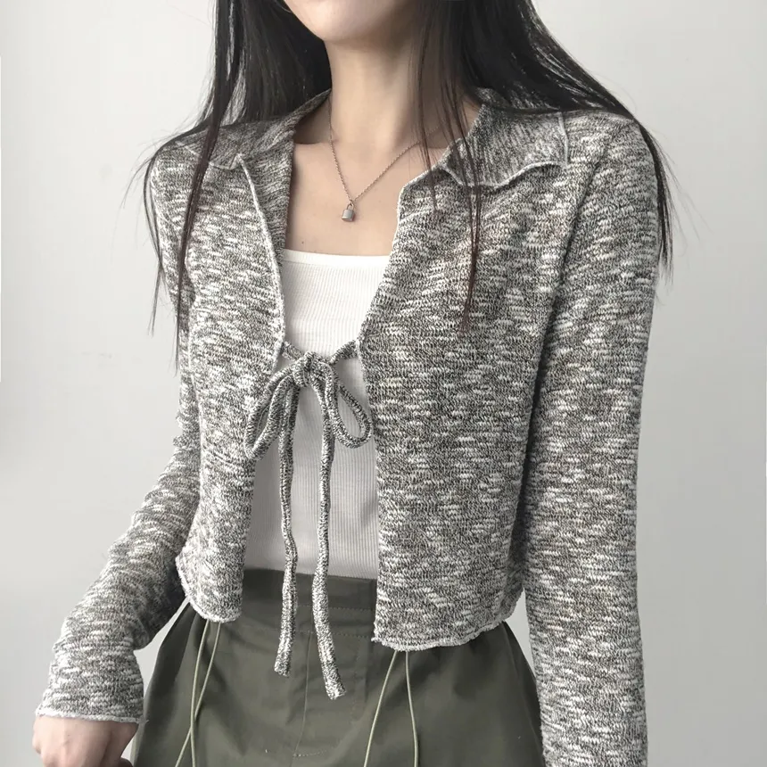 カラーネックリボンボカシカーディガン | lilisense | 詳細画像12