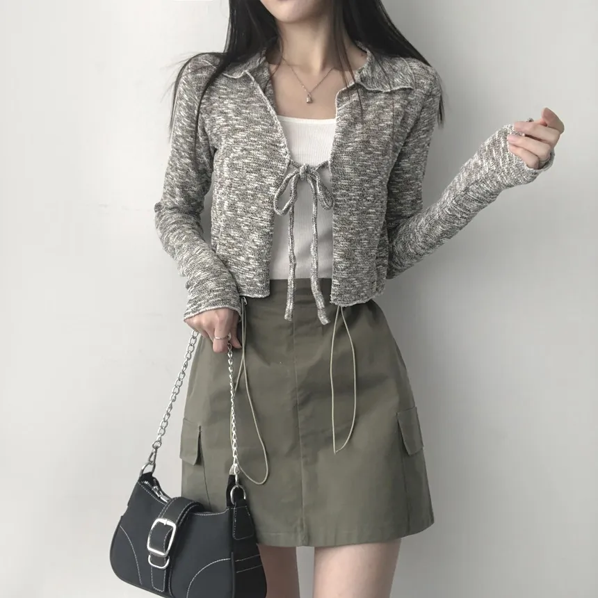 カラーネックリボンボカシカーディガン | lilisense | 詳細画像13