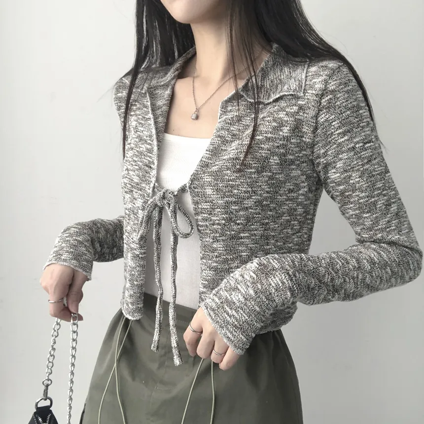 カラーネックリボンボカシカーディガン | lilisense | 詳細画像14