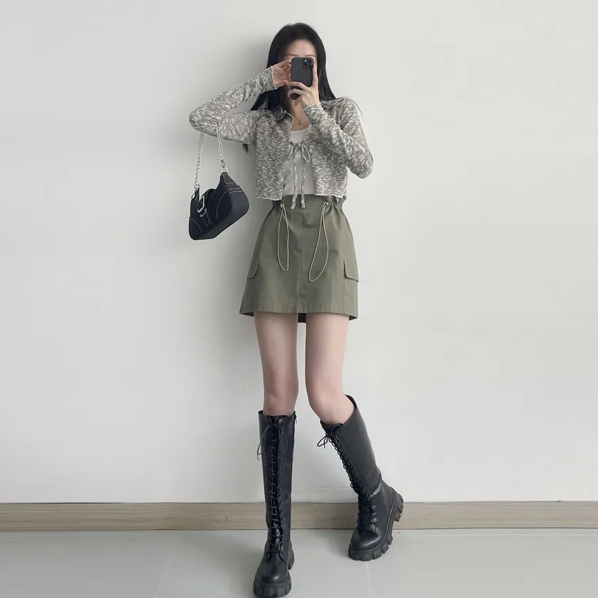 カラーネックリボンボカシカーディガン | lilisense | 詳細画像15