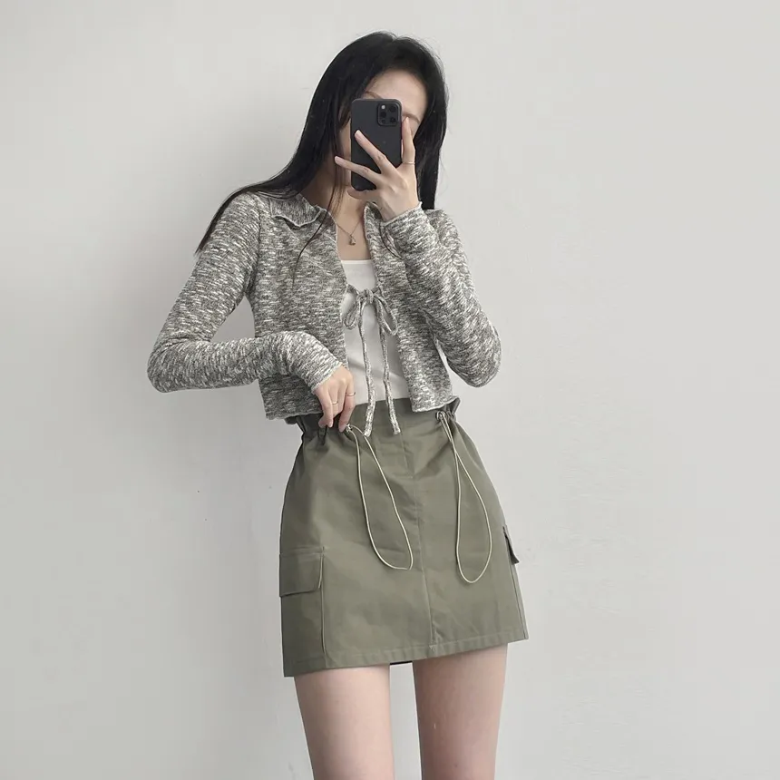 カラーネックリボンボカシカーディガン | lilisense | 詳細画像17