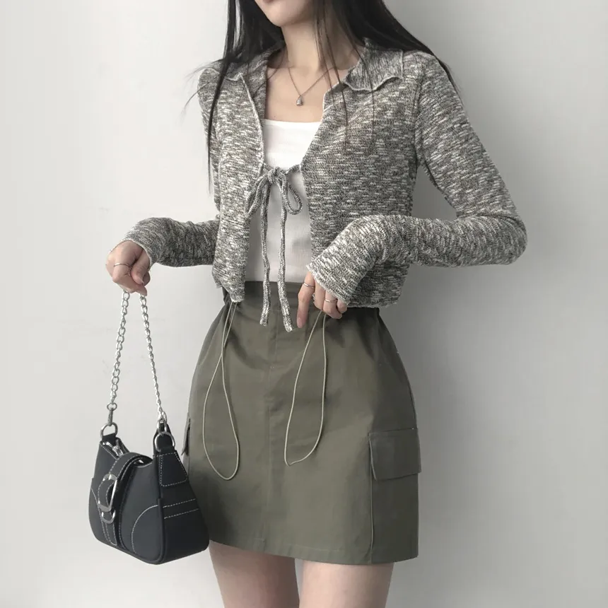 カラーネックリボンボカシカーディガン | lilisense | 詳細画像19