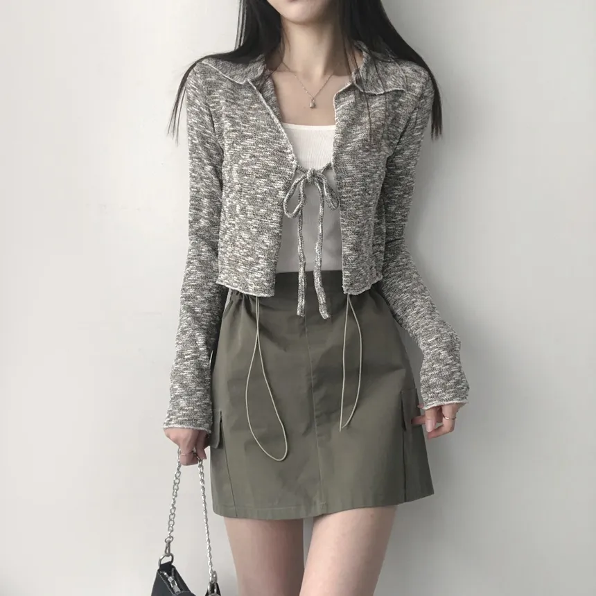 カラーネックリボンボカシカーディガン | lilisense | 詳細画像20